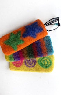 felt eyeglass holder fair trade nepal