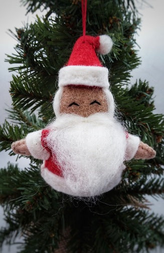 felt ornament santa fair trade nepal