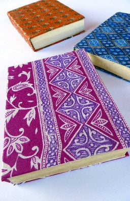 Large Hardcover Journal With Silk Sari Cover