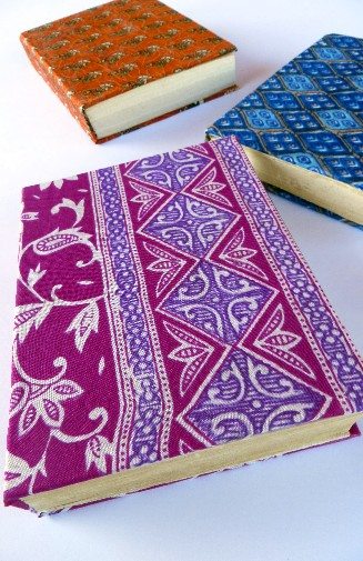 Large Hardcover Journal With Silk Sari Cover