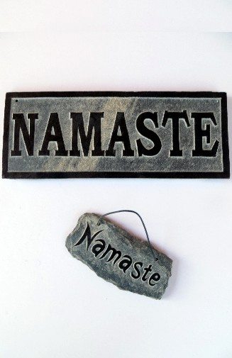 Handcarved Slate, Namaste