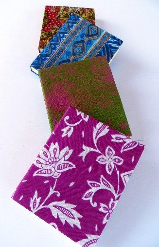 Small Handcrafted, Hardcover Lokta Paper Journal, Sari Cover