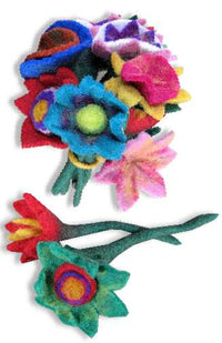 wool felt flower fair trade nepal