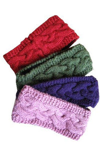 wool knit headband fair trade nepal