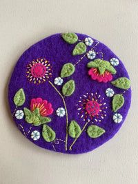 felted wool trivet, fair trade Nepal