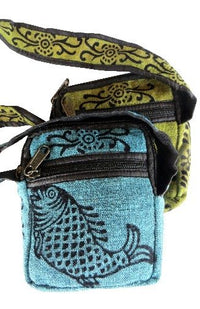 cotton block print camera bag fair trade nepal