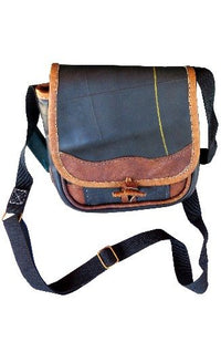 recycled tire rubber leather purse bag fair trade nepal