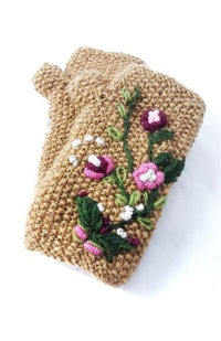 wool knit fingerless gloves fair trade nepal