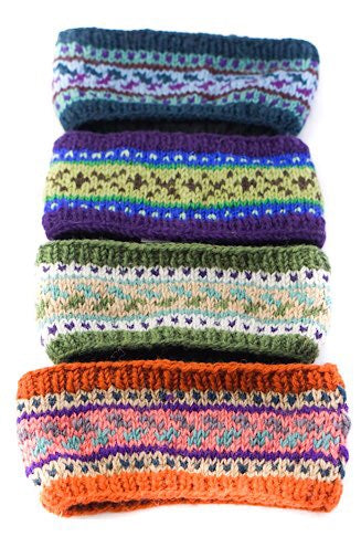 wool knit headband fair trade nepal