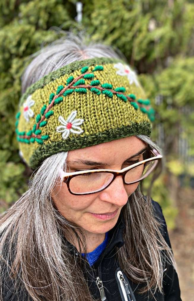 wool knit headband fair trade nepal