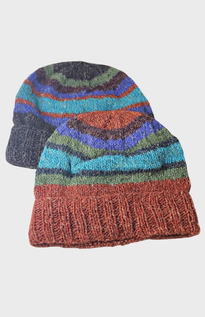 knit hat hemp men's women's fair trade nepal