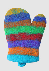 Hand Crafted Felt Oven Mitt w Loop, Assorted Designs