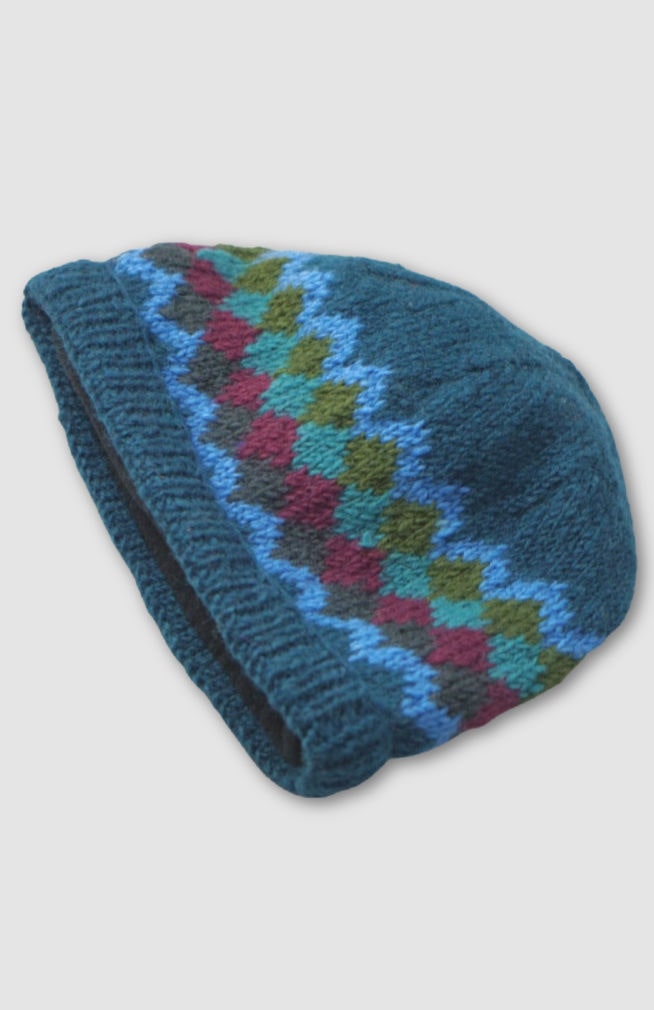 Wool Knit Hat w/ Cuff, Fleece Lined