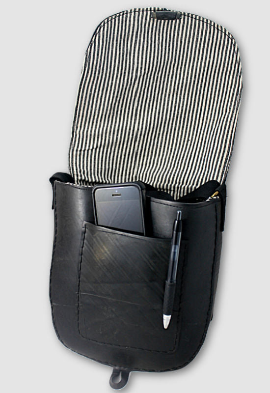 recycled tire rubber purse bag fair trade nepal