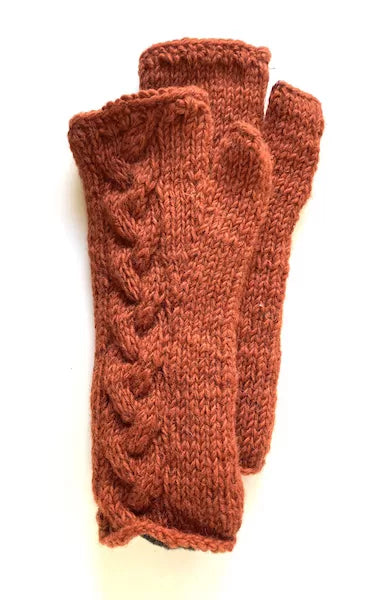 wool fingerless glove fair trade nepal