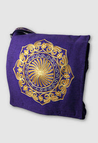 cotton embroidered shoulder bag fair trade nepal