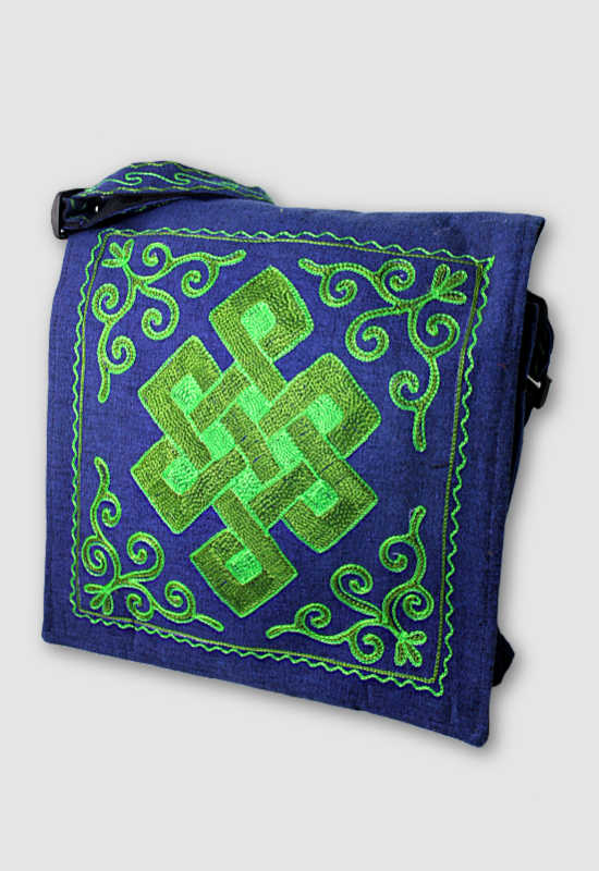 cotton embroidered shoulder bag fair trade nepal