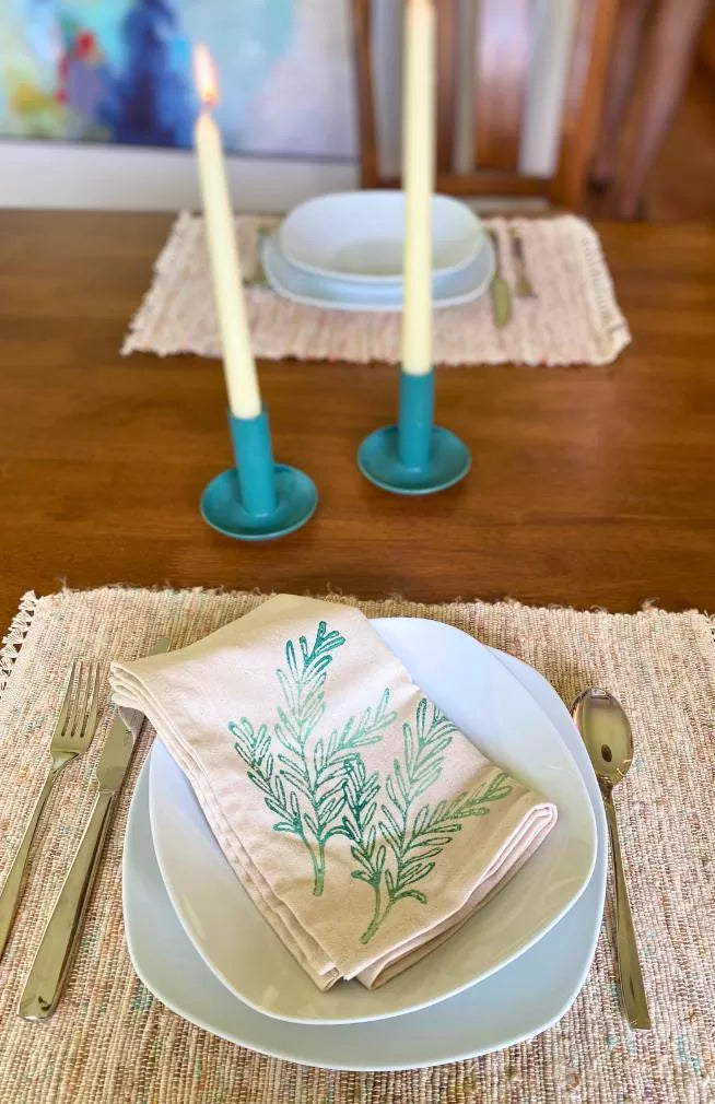 hand block printed napkins