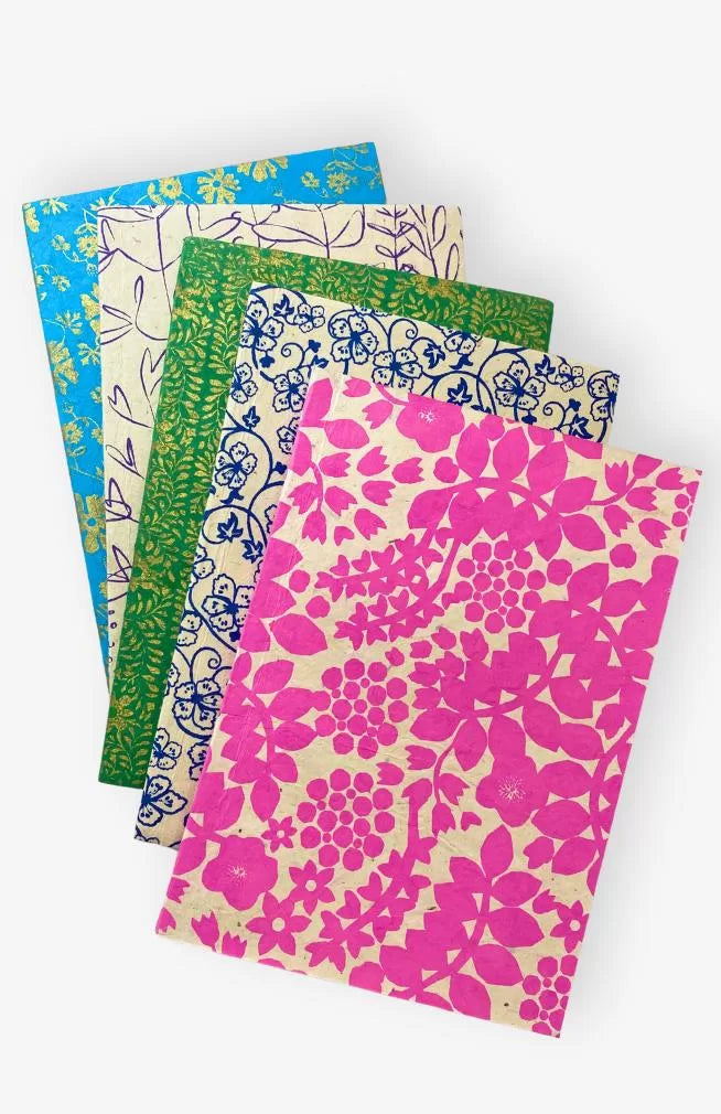 Handmade lokta paper journal, fair trade Nepal