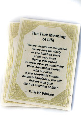 Handcrafted Lokta Paper, Dalai Lama Quote, Wall Hanging