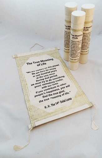 Handcrafted Lokta Paper, Dalai Lama Quote, Wall Hanging