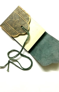 Tiny Handcrafted Lokta Paper Journal with Wrap-Around Tie