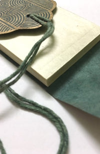 Tiny Handcrafted Lokta Paper Journal with Wrap-Around Tie