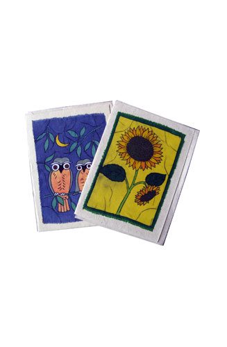 tree free lokta batik card set fair trade nepal