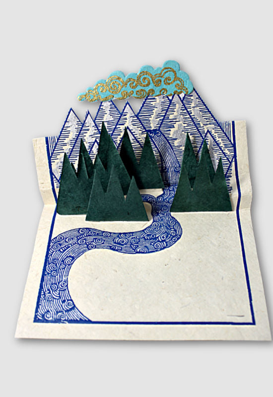 Pop-up Mountain Card Set , Set of 6, Tree Free