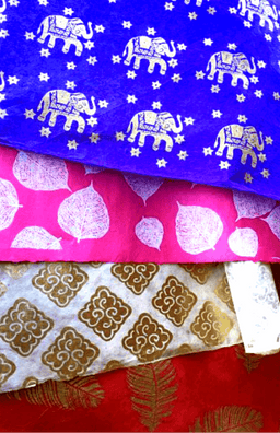 Handcrafted Lokta Paper Gift Wrap, Assorted Patterns, 50 sheets