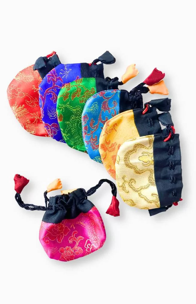 Brocade Drawstring Pouch, Tiny