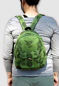 cotton block print backpack fair trade nepal