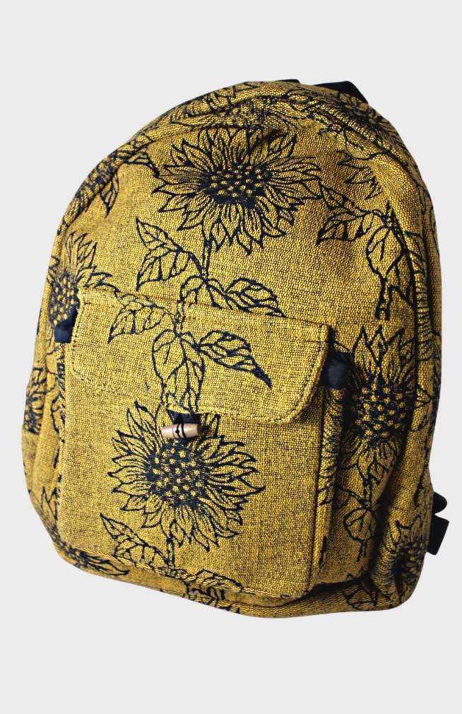 blockprint backpack fair trade nepal