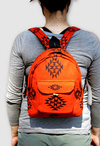 cotton block print backpack fair trade nepal