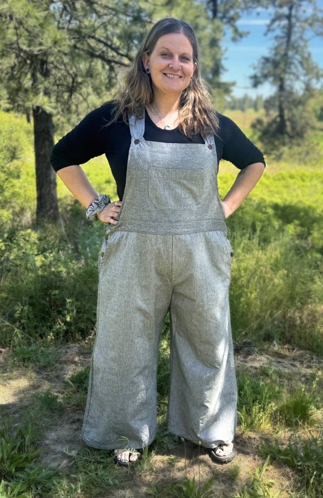 Hand Crafted, Wide Leg, Cotton Romper Pant
