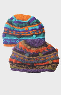wool knit hat fleece lined fair trade nepal