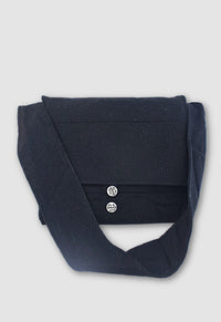 Cushioned Cotton Messenger Bag - With Flap and Wide Strap