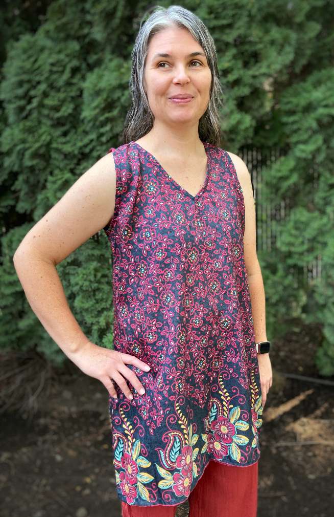 recycled sari dress, fair trade Nepal