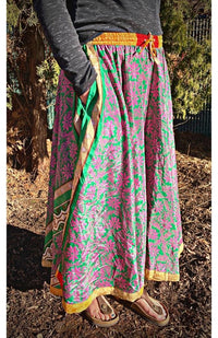 recycled silk skirt women's fair trade nepal