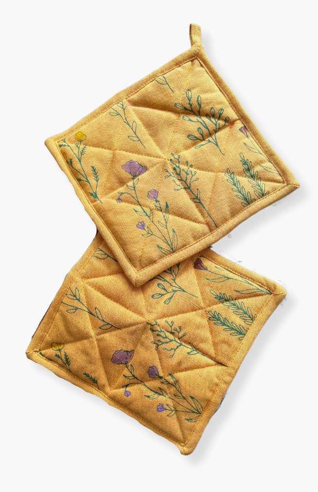 cotton potholder, fair trade Nepal