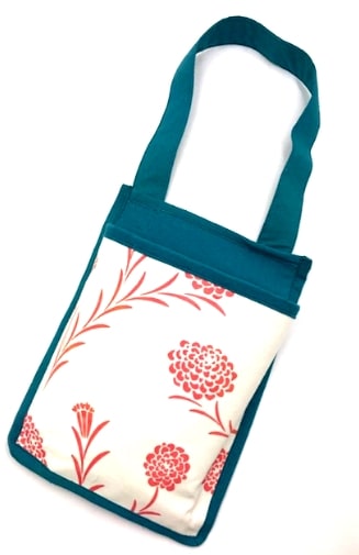 Stiff Fabric Hanging Bag Organizer w Velcro Strap