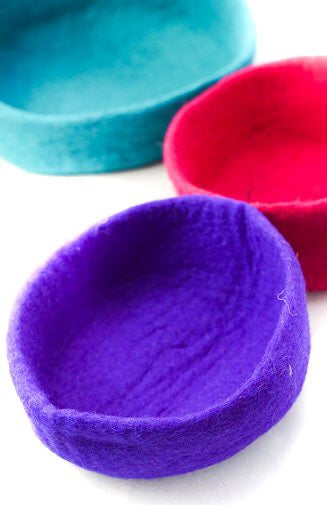 Felt Flat Bottomed Bowls