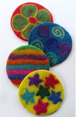 felt ball trivet fair trade nepal