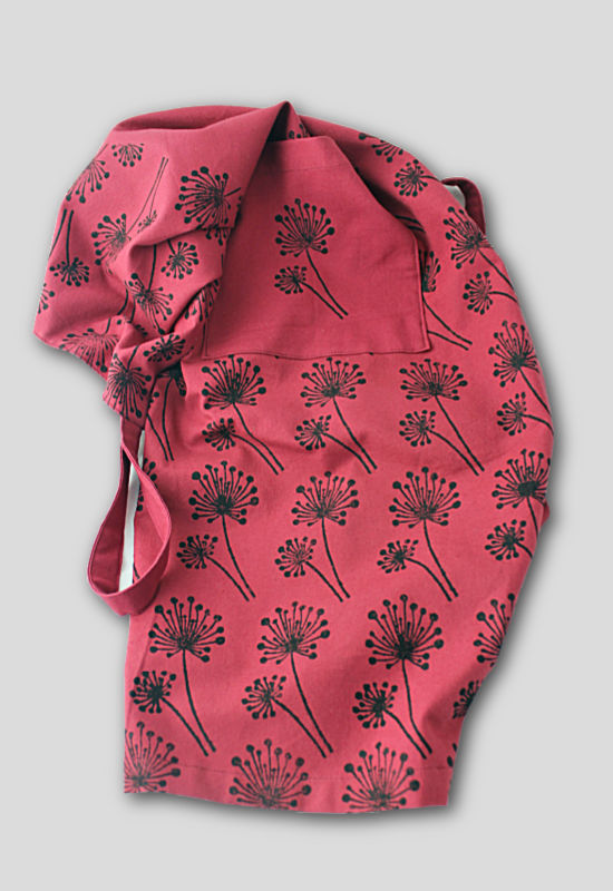 cotton block print apron fair trade nepal
