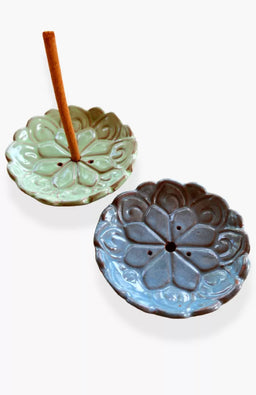 Ceramic incense holder, fair trade Nepal
