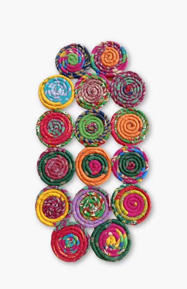 Hand Crafted Silk Coil Kitchen Table Mat/Trivet
