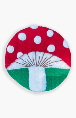 Hand Crafted Felt Trivet, Mushroom