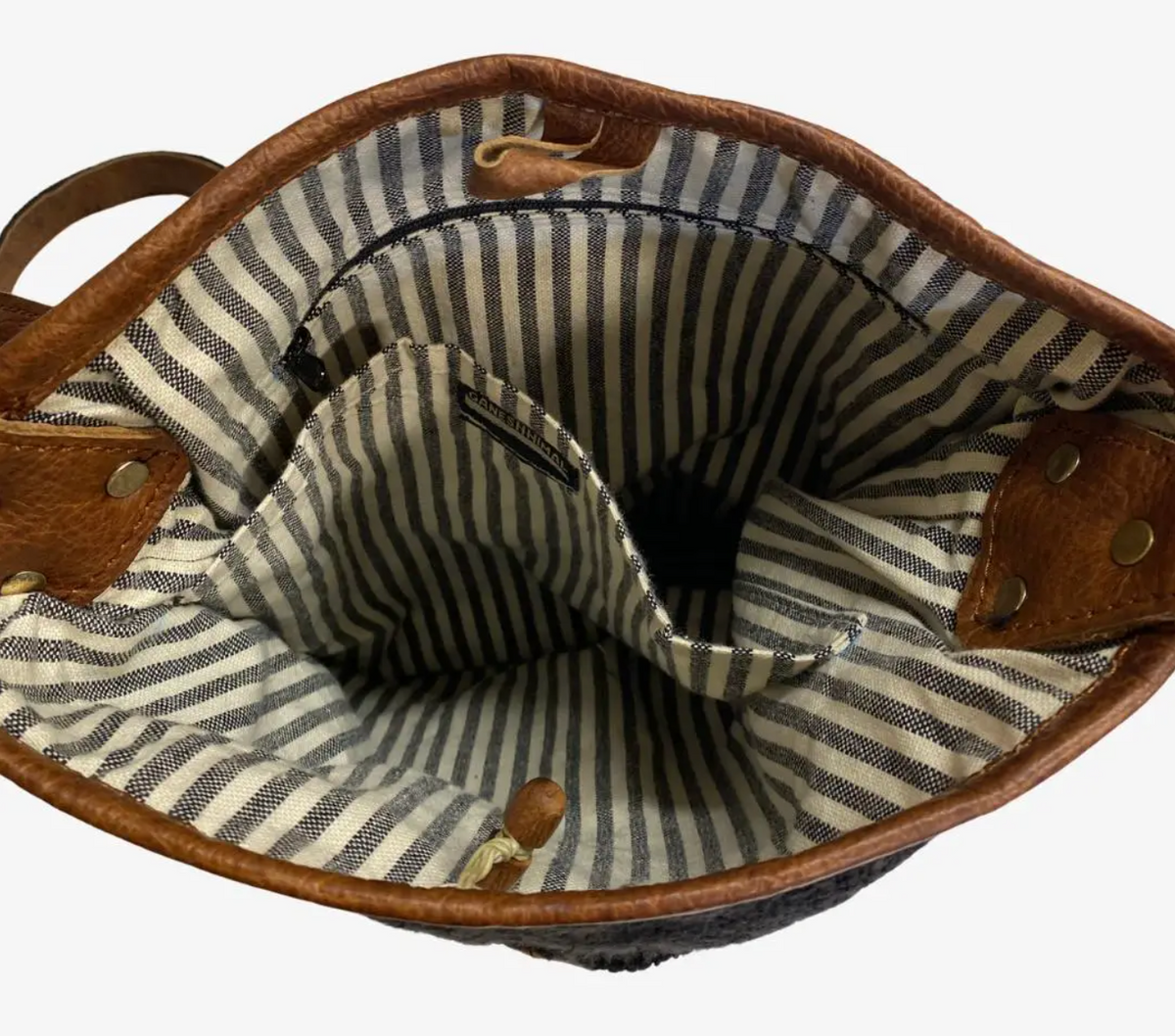 Handcrafted Hemp & Cruelty-Free Leather Cross Body Bag