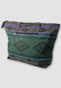 cotton block print tote bag fair trade nepal