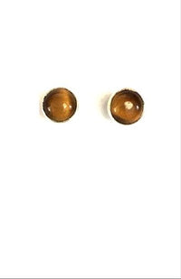 Sterling Earring Stud Tigers Eye